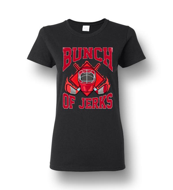 Bunch of Jerks Ice Hockey Jersey Mask red Ladies Short-Sleeve