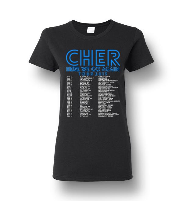 Cher 2019 Gift Goddess Of Pop Music Concert Tour(back) Ladies Short-Sleeve