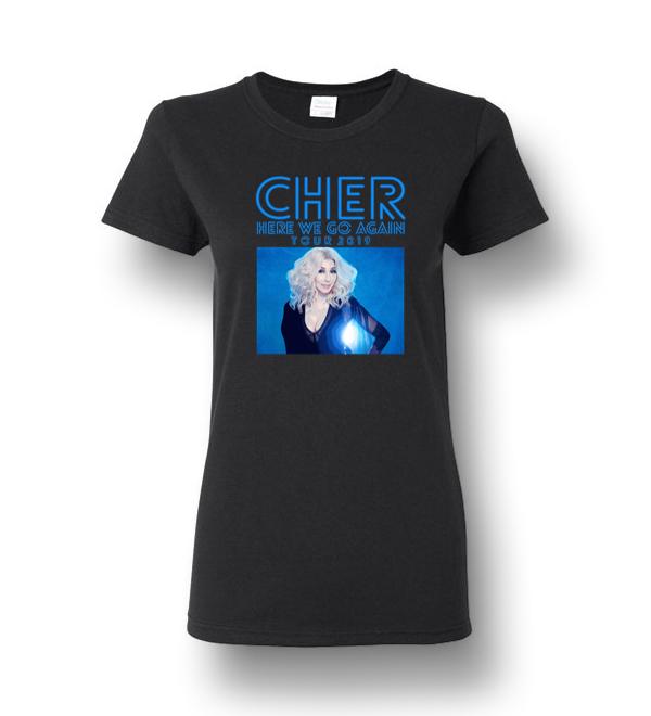Cher 2019 Gift Goddess Of Pop Music Concert Tour(front) Ladies Short-Sleeve