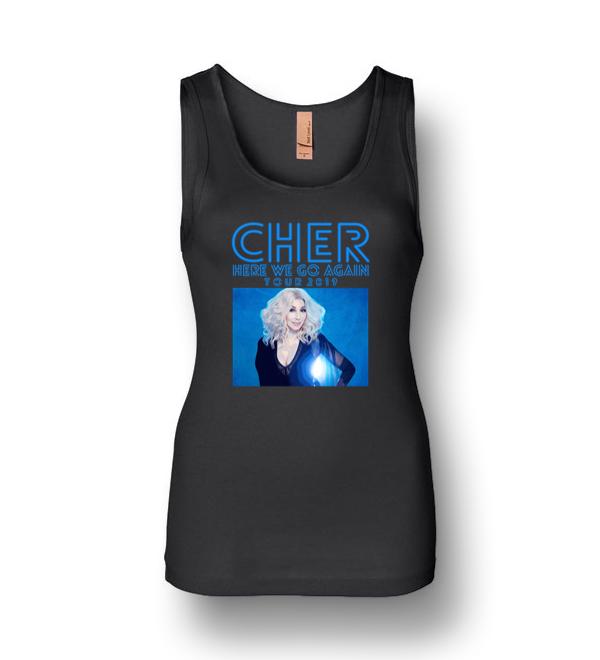 Cher 2019 Gift Goddess Of Pop Music Concert Tour(front) Womens Jersey Tank