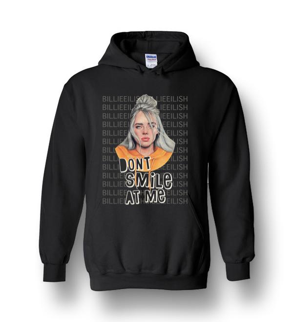 Eilish Queen 1 By 1 Billie Dont Smile At Me Music Lovers Tours Heavy Blend Hoodie