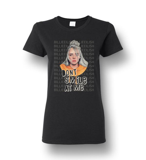 Eilish Queen 1 By 1 Billie Dont Smile At Me Music Lovers Tours Ladies Short-Sleeve
