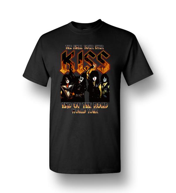 Kiss Fire World Rock And Roll Music Gift Tour Band Men Short-Sleeve T-Shirt