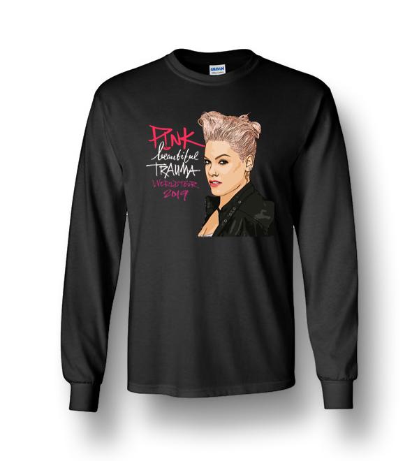 Pink Beautiful Trauma Music world tour 2019 Long Sleeve T-Shirt