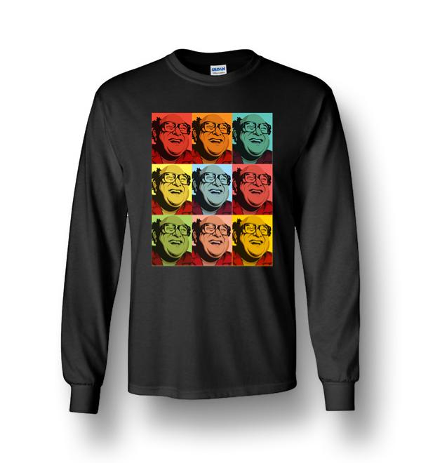 Retro Danny Devito Portraits Philadelphia Maltida Trash Meme Long Sleeve T-Shirt