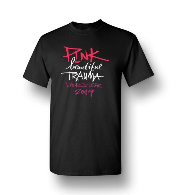 Text Pink Shirts Beautiful Music Gift 2019 Trauma Men Short-Sleeve T-Shirt