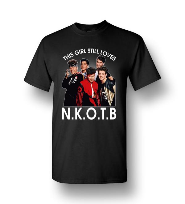 This Girl Loves NKOTB We Love You Mixtape Tour New Kids On The Block Portrait Vintage Big Fans Men Short-Sleeve T-Shirt