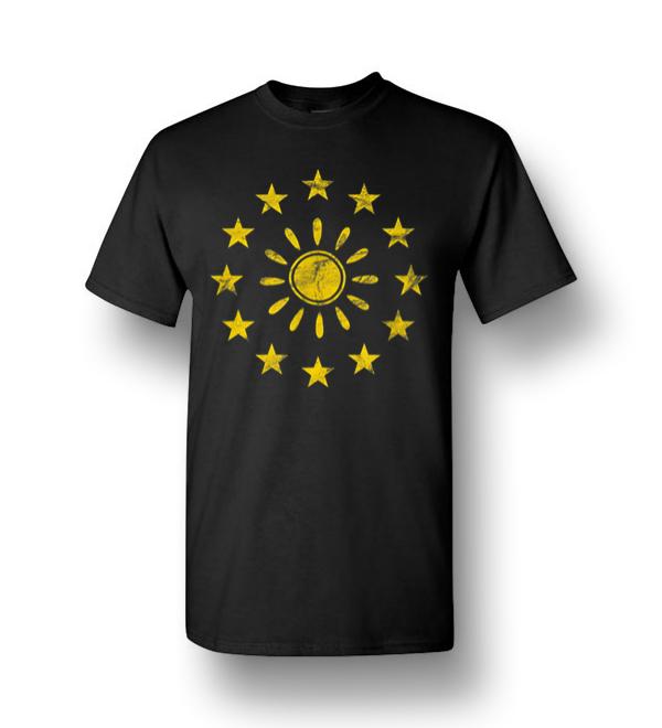 Europe Symbol Sun Eu Stars European Union Flag Sign Logo Men Short-Sleeve T-Shirt