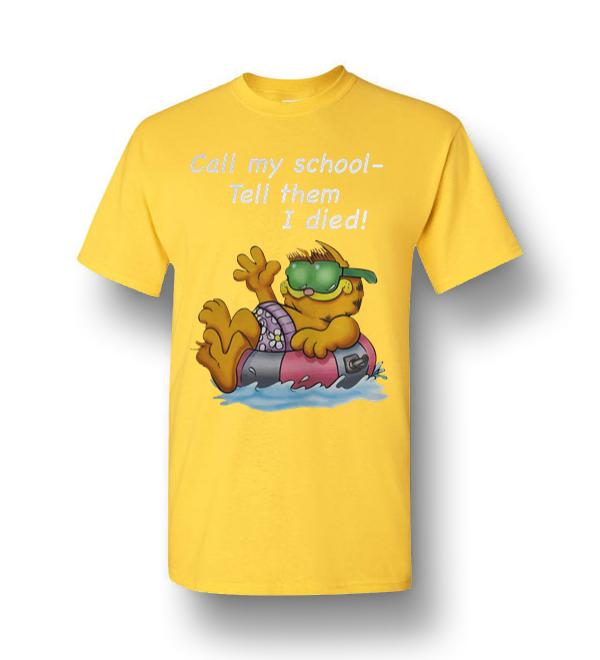 garfield call my school shirt