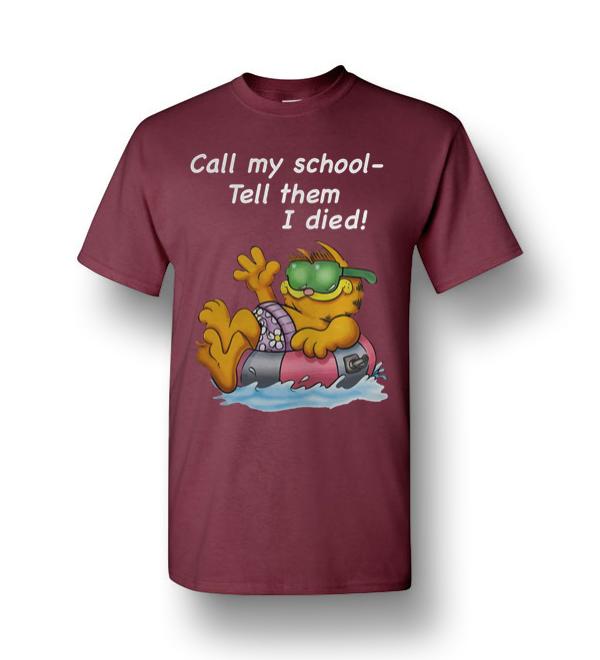 call my school garfield shirt