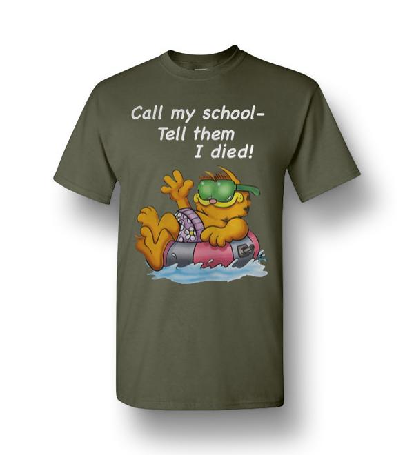 call my school garfield shirt