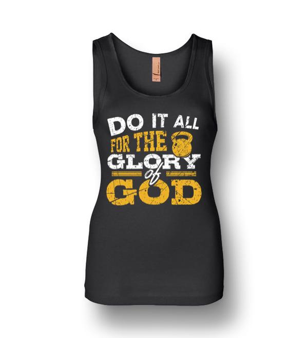 Gym And Jesus Workout Christian God Fitness Gift Womens Jersey Tank ...
