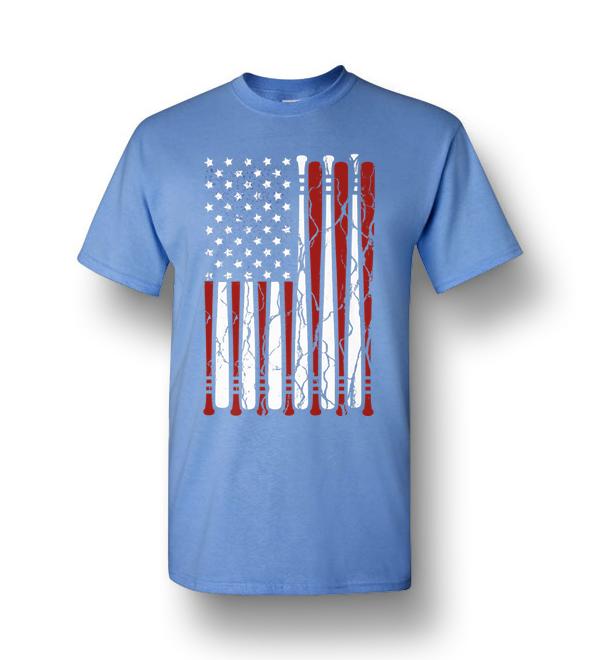 Vintage American Flag Baseball 4th Of July Men Short-Sleeve T-Shirt ...