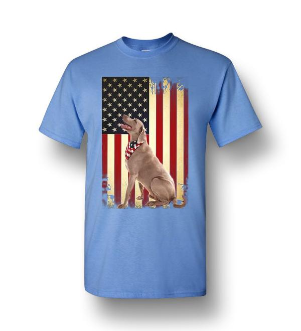 Weimaraners 4th July Independence Day American Flag Men Short-Sleeve T ...