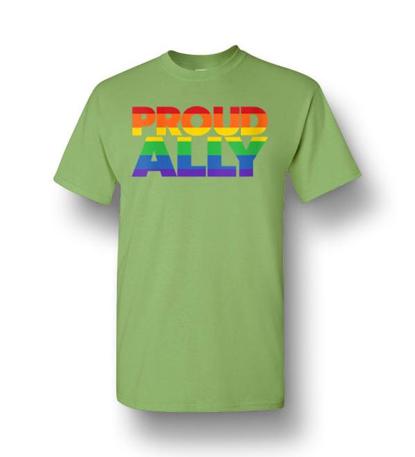 Womens Proud Ally Gay Pride Lgbt Friends Proud Ally V Neck Men Short