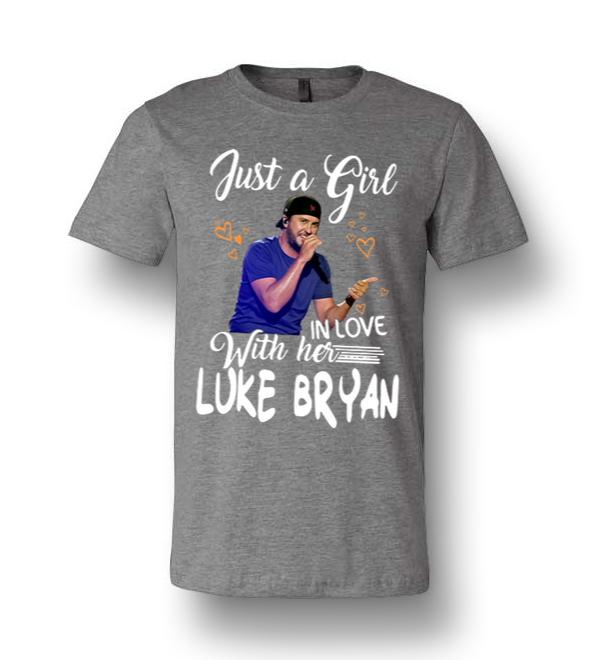 Luke Bryan Just A Girl In Love With Her Unisex Premium T-shirt ...