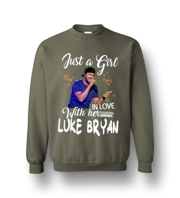 Luke Bryan Just A Girl In Love With Her Crewneck Sweatshirt