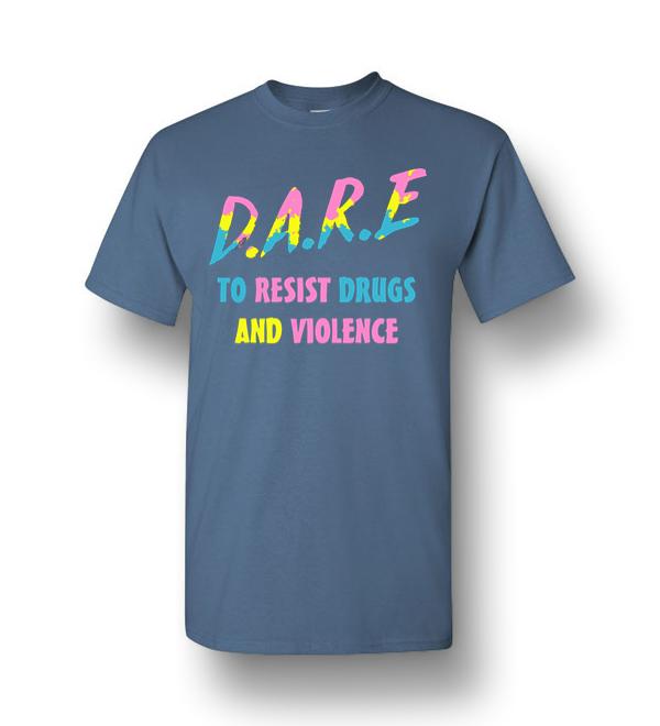 Dare To Resist Drugs And Violence Colorful Men Short-Sleeve T-Shirt ...
