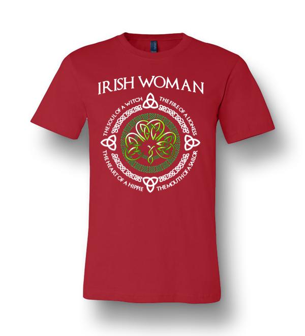 TEEPOMY Irish Woman The Soul of A Witch The Heart of Hippie Unisex Hoodie