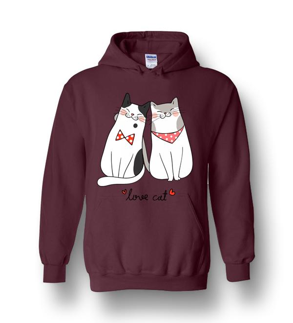 My Valentine Cats. Cats In Love Heavy Blend Hoodie - DreamsTees.com ...