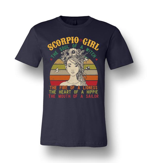 Scorpio Girl The Soul Of A Witch - Zodiac Pride Unisex Premium T-shirt ...