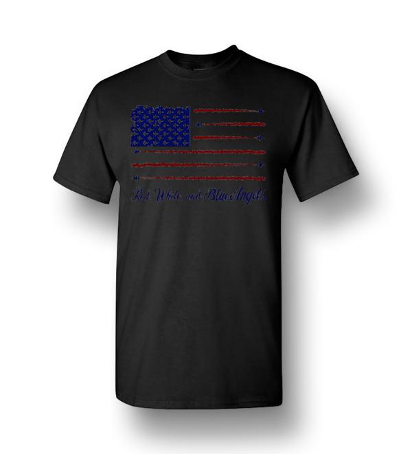 American Flag Red White And Blue Angels Men Short-Sleeve T-Shirt ...