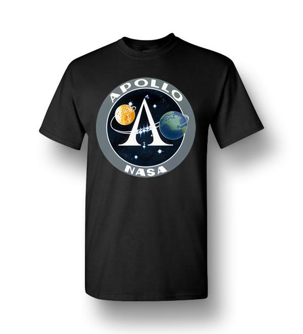 Apollo Program Moon Landing Patch Print Nasa Men Short-Sleeve T-Shirt ...