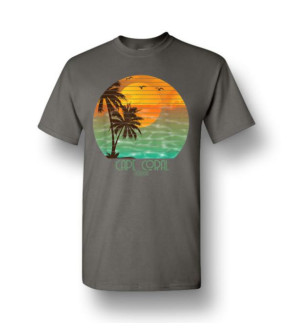 Cape Coral Florida Sunset Beach Summer Vacation Men Short-Sleeve T ...