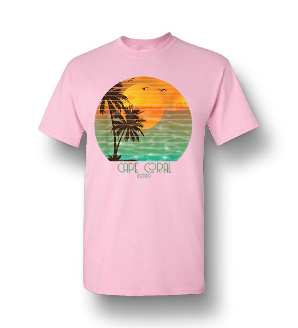 Cape Coral Florida Sunset Beach Summer Vacation Men Short-Sleeve T ...