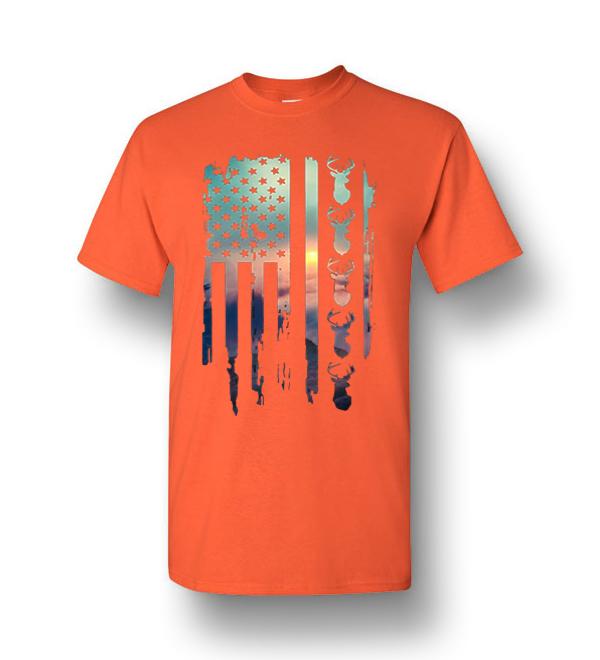 deer hunting american flag shirt