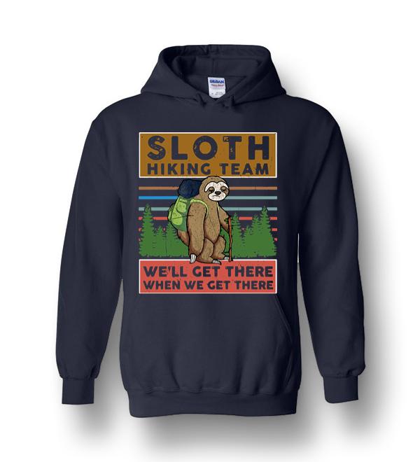 sloth hiking team sweatshirt