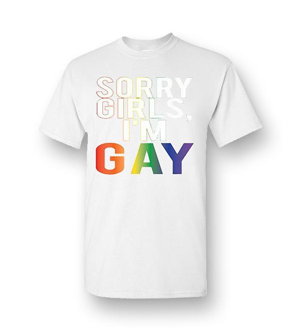 Sorry Girls I’m Gay Men Short-Sleeve T-Shirt - DreamsTees.com - Amazon ...