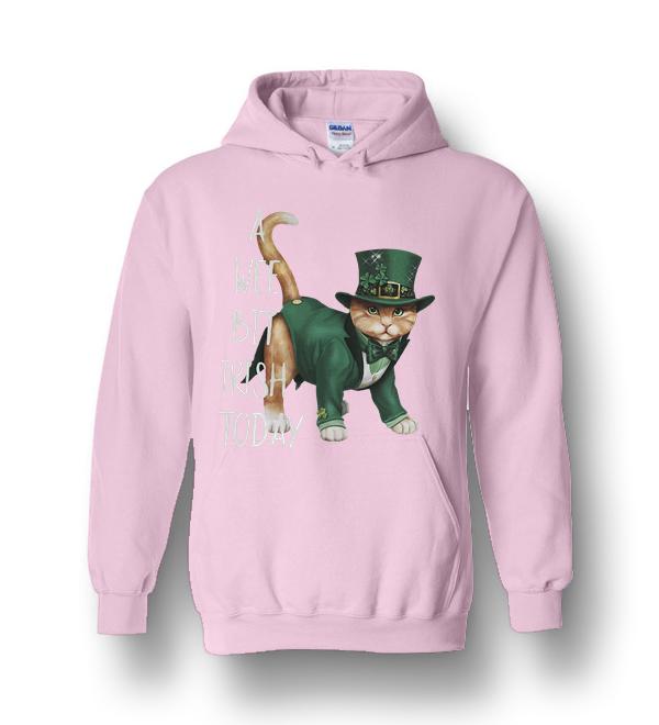 St Patrick's Day Cat A Wee Bit Irish Today Heavy Blend Hoodie ...