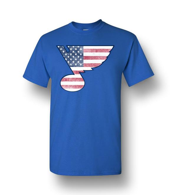 St. Louis Blues American Flag Hockey Men Short-Sleeve T-Shirt - 0 - Amazon Best ...
