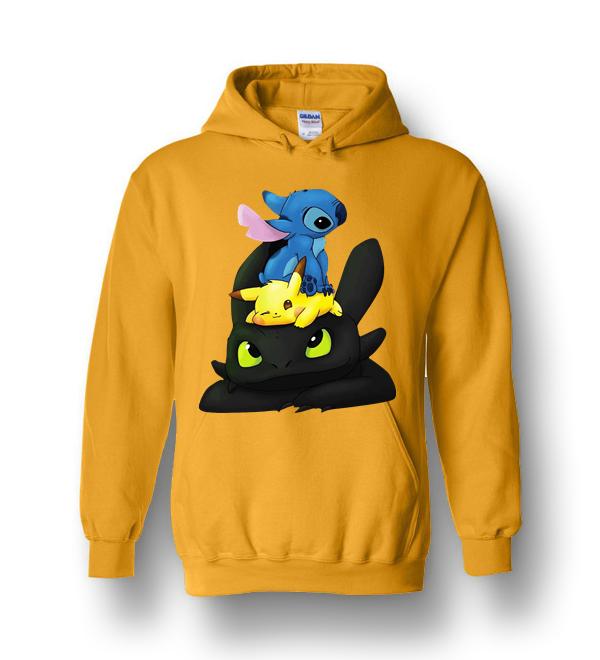 Stitch Pikachu Toothless Kid Heavy Blend Hoodie - DreamsTees.com ...