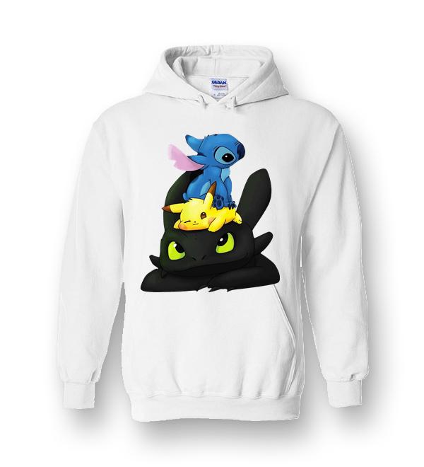 Stitch Pikachu Toothless Kid Heavy Blend Hoodie - DreamsTees.com ...