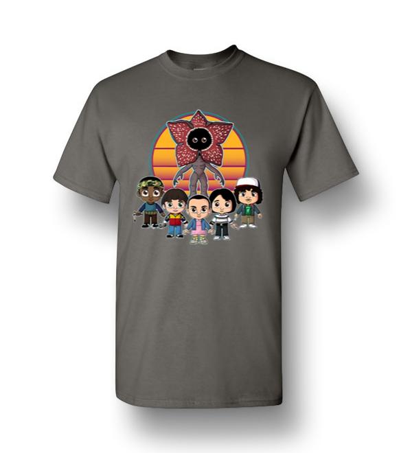 Stranger Things Demogorgon And Characters Chibi Men Short Sleeve T Shirt