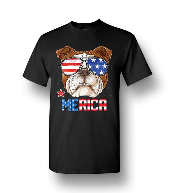 Sunglass Bulldog Merica 4th July Independence Day American Flag Men ...